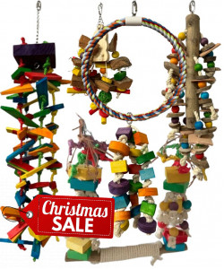 .NEW 6 x The Big One Parrot Toy Pack - African Grey, Macaw, Cockatoo etc - RRP £138.94